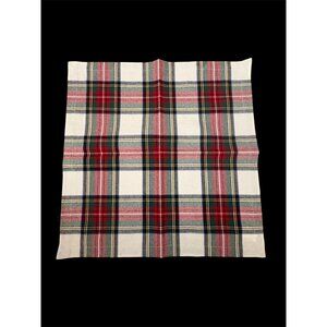 Pottery Barn Stewart Plaid Set Of 4 Holiday Napkins Cotton 20 x 20
